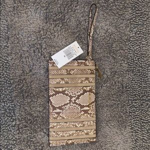 Michael Kors embossed leather clutch - NWT